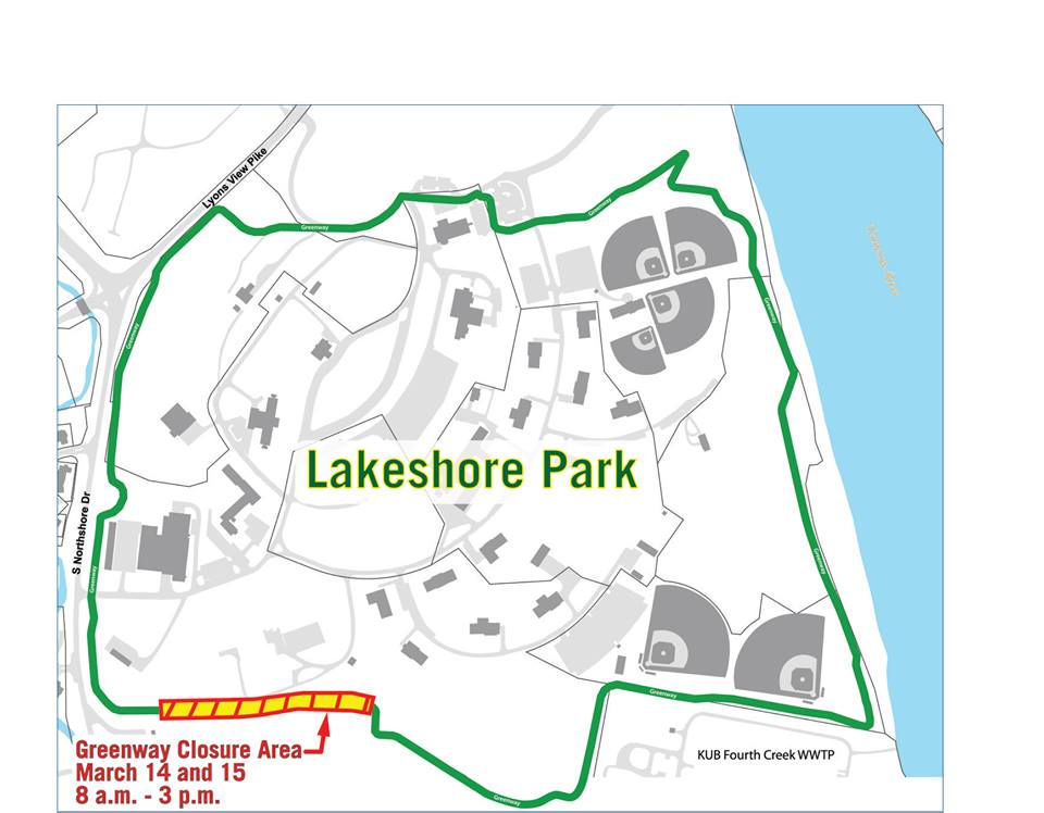 KUB to close part of Lakeshore Park Greenway