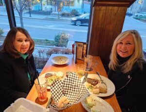 Susan Sizemore and Patti Wells Enjoy Lunch at Copper Cellar