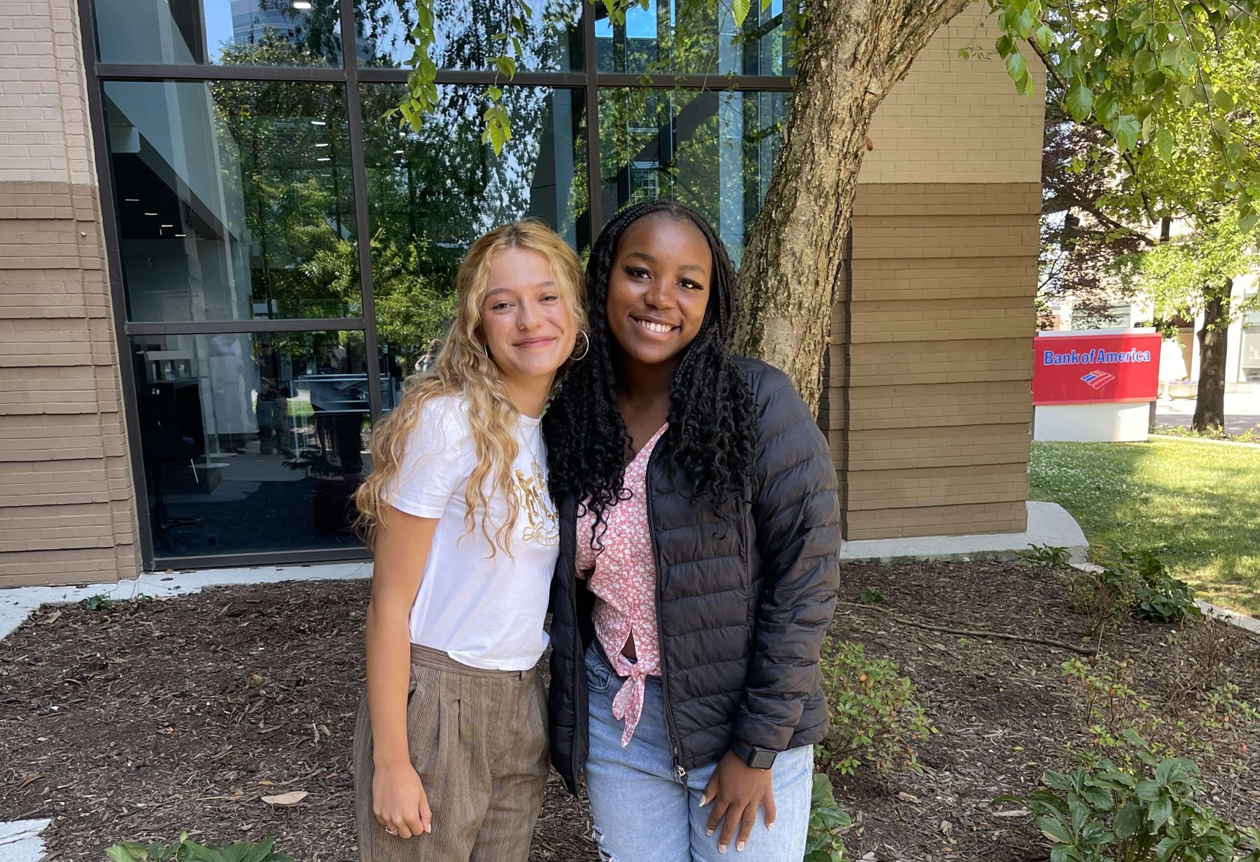 Victoria Gonzalez and Odreille Uwimana are student leaders