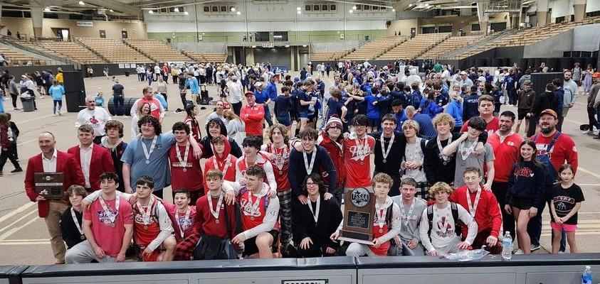 Halls wrestling wins titles again