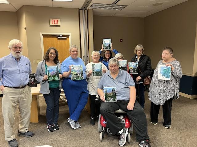 Terry Chandler holds painting workshop for Folks with Strokes