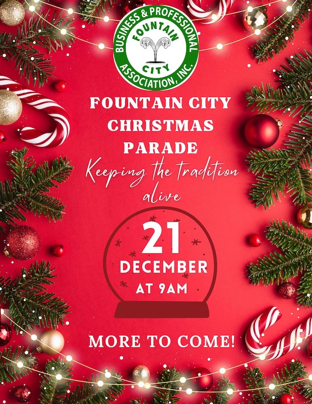 Fountain City Christmas Parade: December 21