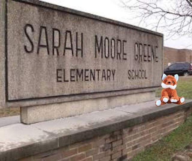 Knox the Fox honors Sarah Moore Greene