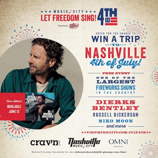 Enter to win chance to celebrate Fourth of July in Nashville!