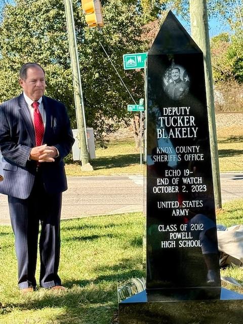 Deputy Tucker Blakely Memorial dedicated