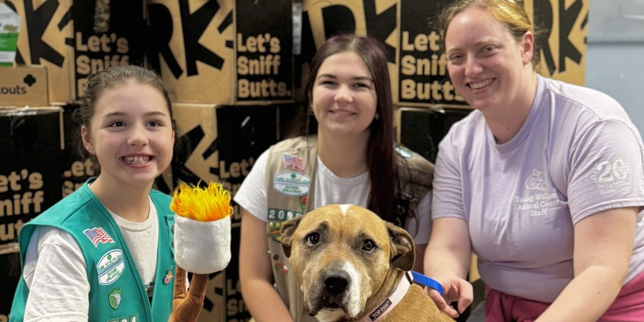 Girl Scouts bring BarkBoxes to Young Williams