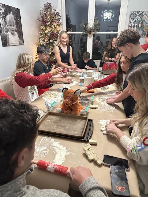 Knox the Fox joins in cookie baking