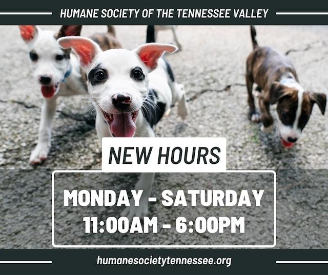 Humane Society of the Tennessee Valley expands hours