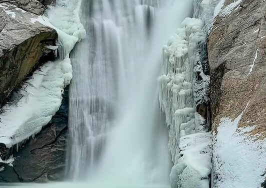 The Icy Majesty of Elk River Falls 