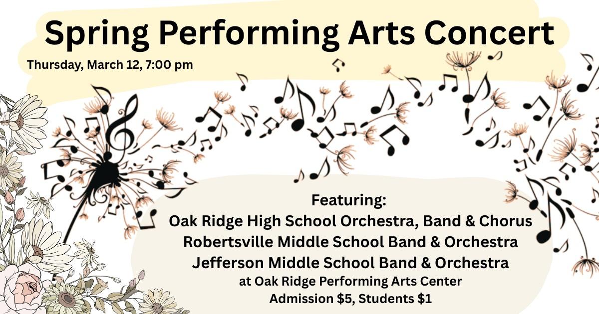 Spring Performing Arts Concert in Oak Ridge
