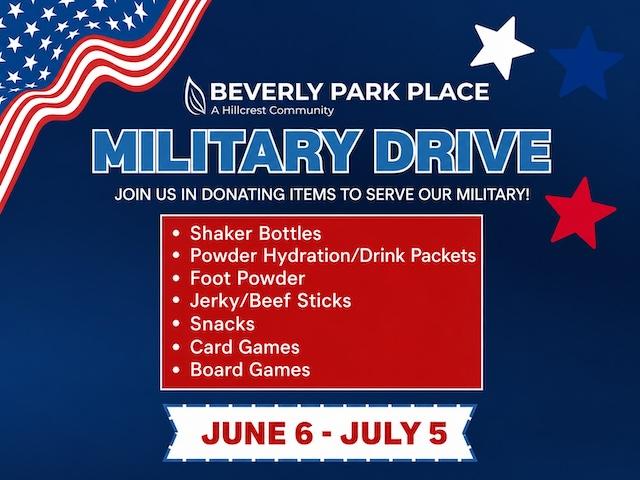 Military Drive through July 5