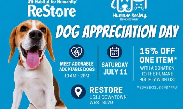 Celebrate Dog Appreciation Day with the Humane Society of the Tennessee Valley and Knoxville Habitat ReStore