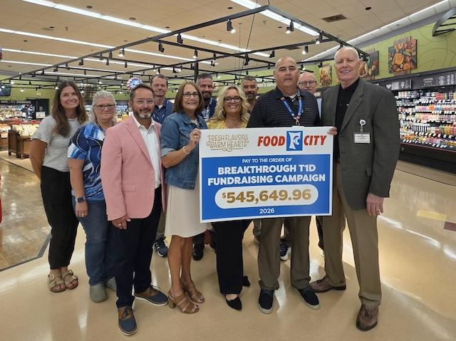 Food City presents check to  Breakthrough T1D