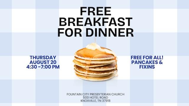 Breakfast for dinner brings neighbors together at Fountain City Presbyterian