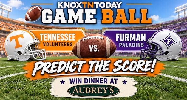 Pick the score and win dinner at Aubrey’s with the KnoxTNToday Game Ball