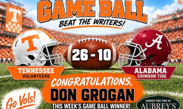 Game Ball: Don Grogan tops the writers in Tennessee’s win over Alabama