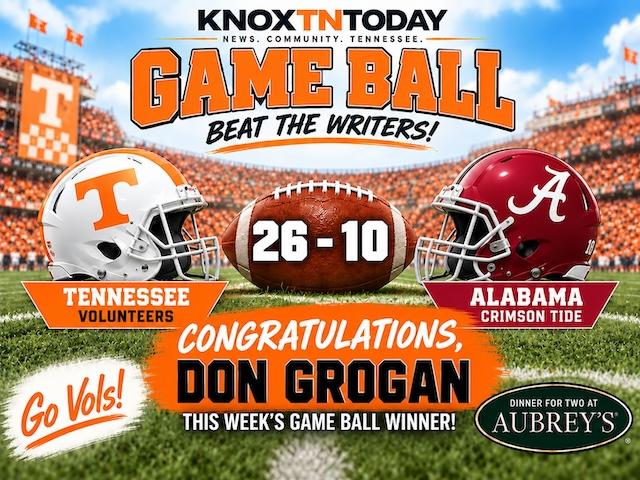 Game Ball: Don Grogan tops the writers in Tennessee’s win over Alabama