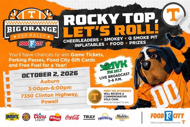 Food City Big Orange Pep Rally brings Vol spirit to Powell
