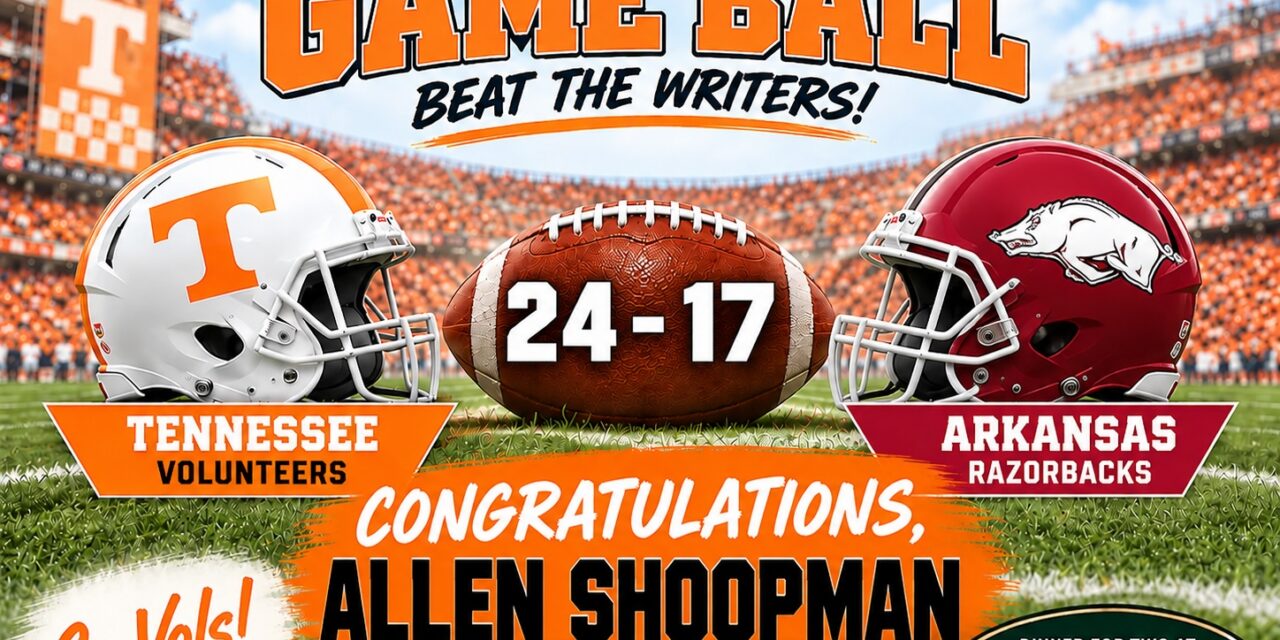 Game Ball: Allen Shoopman nails perfect score in Tennessee win over Arkansas
