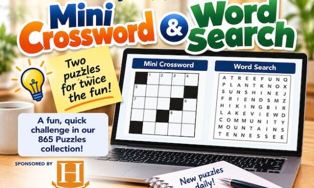 Two ways to play: Discover Mini Crossword and Word Search